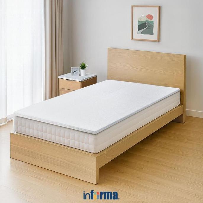 Informa Sleep 160X200 cm Topper Kasur Cooling Latex Pelindung Kasur Alas Tidur Pelapis
