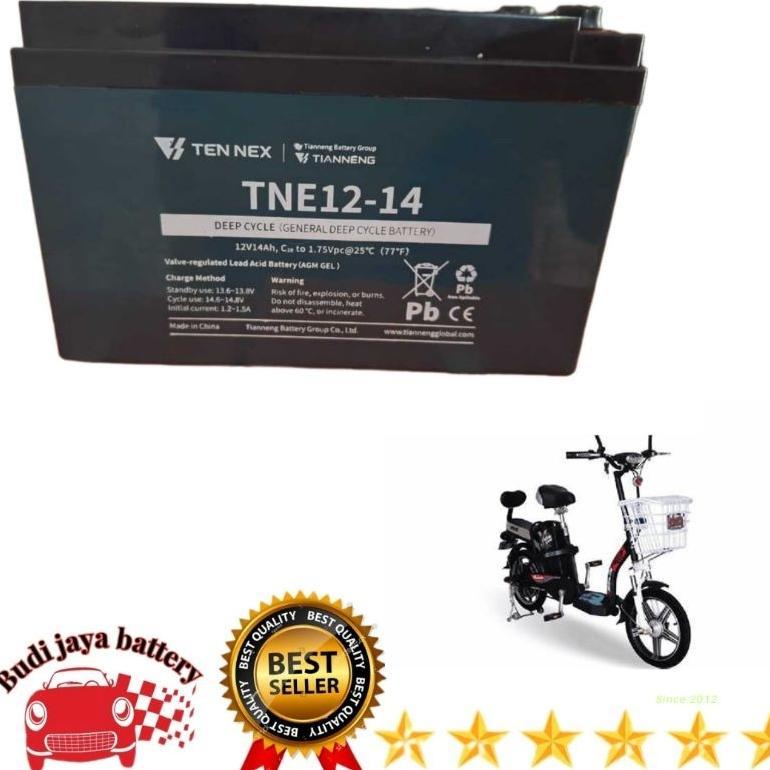 AKI SEPEDA LISTRIK/BATTERY SEPEDA LISTRIK TIAN NENG AKI SELIS 12 VOLT 14 AMPER