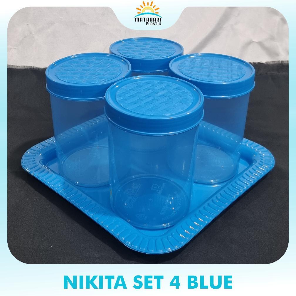 Terlaris Toples Nampan Nikita Set 4/Toples Nampan Plastik/Toples Nikita Cantik/Toples 4 Pcs