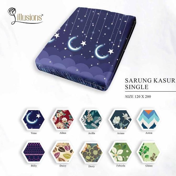 Illusions - Sarung Kasur Single 120x200x20
