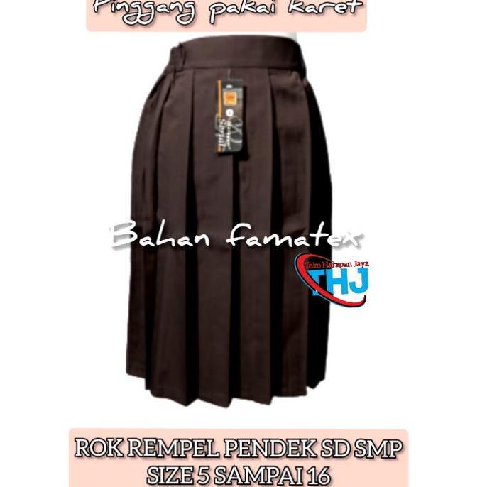 PALING MURAH SIZE JUMBO...Seragam sekolah Rok pendek SD SMP Rempel Merah/putih/pramuka/Rok seragam s