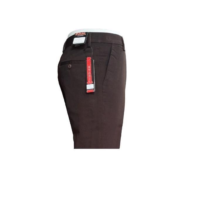 FORMAL SUPER  MERK EVABIL UKURAN 44-52  TWIST TEFLON  Hitam Low Waist Polos Kantor  Nyaman Pria Panj
