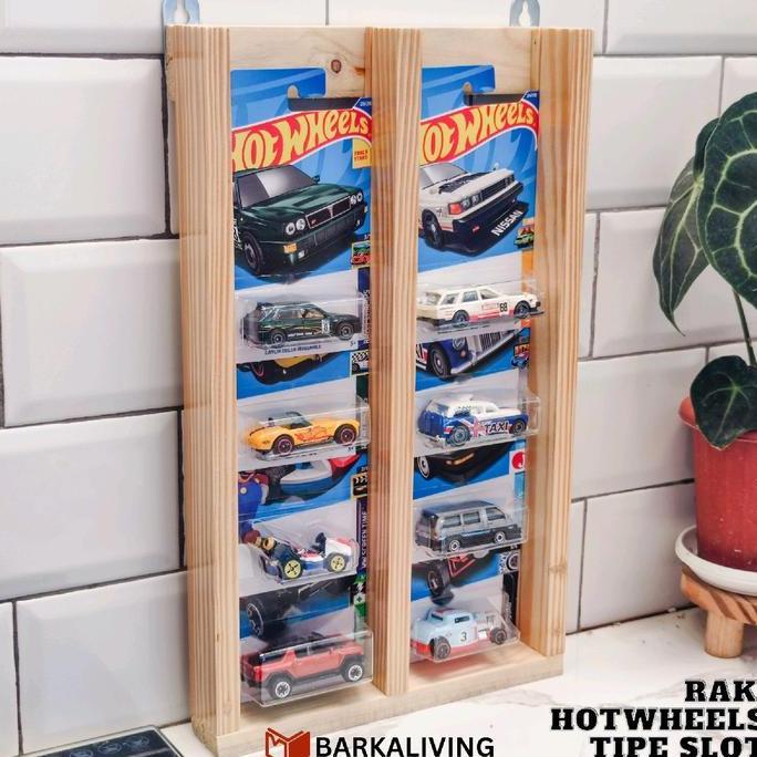 Rak Hotwheels Kayu Tipe Slot