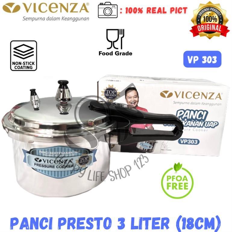 Panci Presto 3 Liter VICENZA / Presto 3 Liter VICENZA / Pressure Cooker 3 Liter VICENZA
