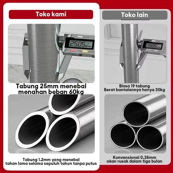 Sp Jemuran Baju Besi Stainless 200Cm Jemuran Baju Outdoor Jemuran Gantungan Baju Besi Panjang Rak Te