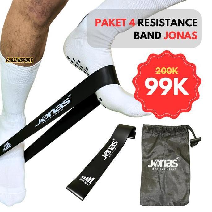 Paket Resistance Band Alat  Karet Latihan Olahraga Kaki Jonas Original Latihan Otot Kaki Sepakbola F