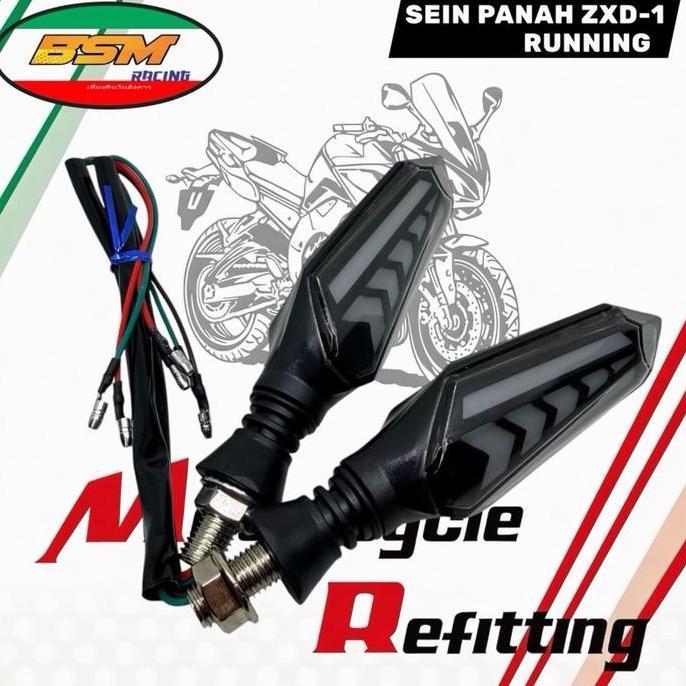 OPSEROS Lampu sein LED sepeda motor 12V Lampu sen motor universal lampu depan depan belakang Motorcy