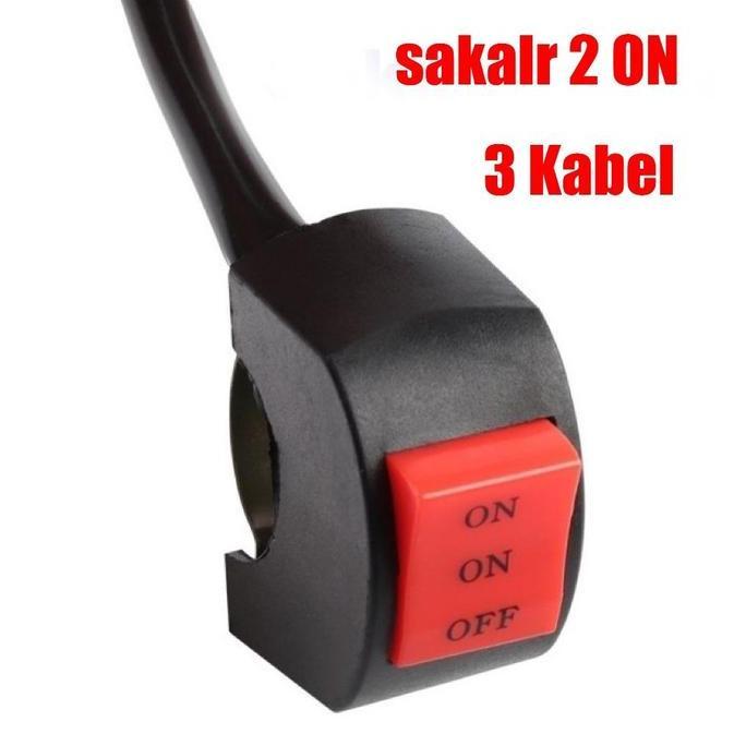 SRADAN Sistem on-Off Dengan SAKLAR STANG MOTOR 3 MODE Bracket - Untuk Lampu Sorot LED & Mode Dekat/J