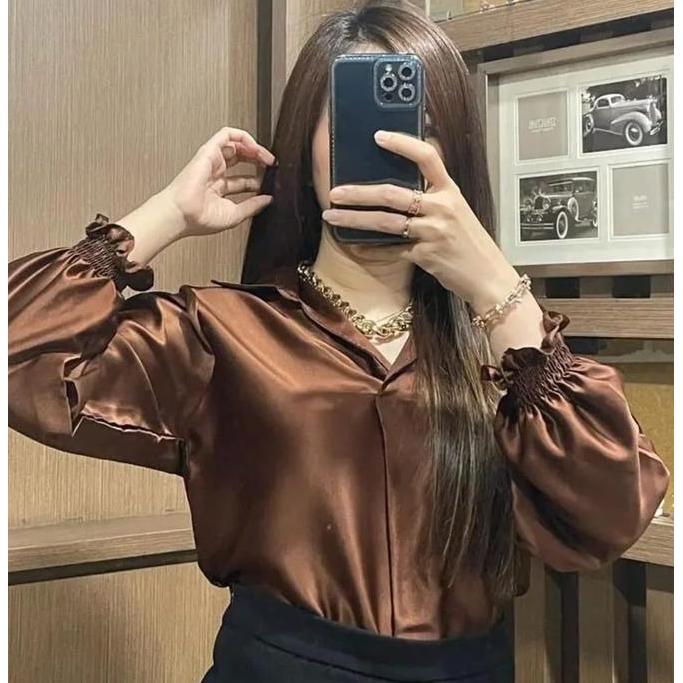 Blouse Elsa / Blouse Elsa Pakaian Wanita Bahan Satin