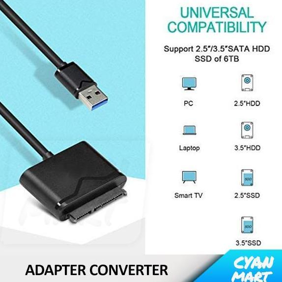 hardisk External USB 3.0 SATA HDD SSD 2.5 3.5 Adapter Converter