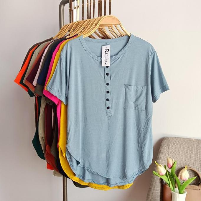 zamakarangjaya - atasan blester oval pendek wanita spandek rayon busui friendly - ramise