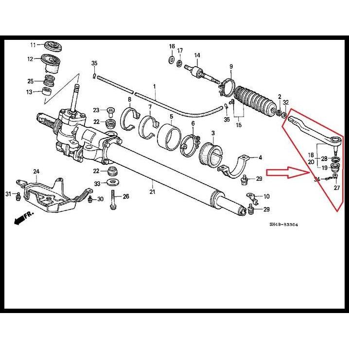 TERLARIS TIE ROD END BOLA BOLA STIR KIRI HONDA CIVIC LX GRAND CIVIC CIVIC NOVA 1988 1989 1990 1991 