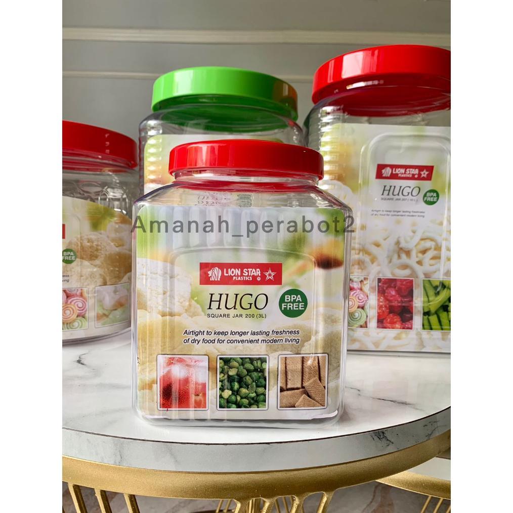 Toples Plastik Hugo 3 Liter 4 liter Lionstar Toples Krupuk Toples snack toples kue