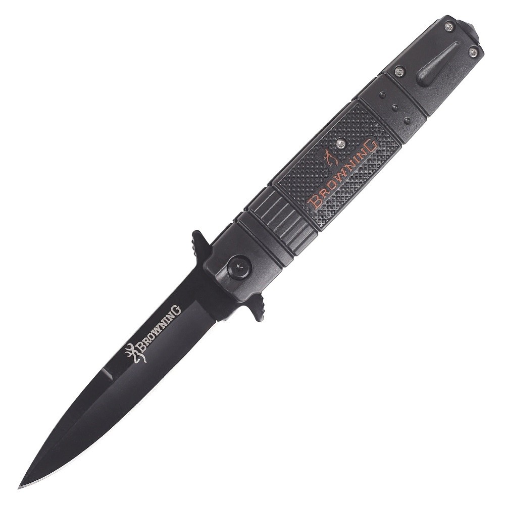 [Original] Browning Pisau Lipat Berburu Survival Tactical Knife Edc 220Mm - Pgy1534 - Black