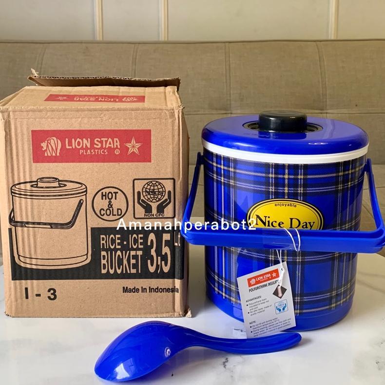 RICE BUCKET 3.5 Liter Air LION STAR TERMOS NASI TERMOS ES TERMOS PANAS DINGIN