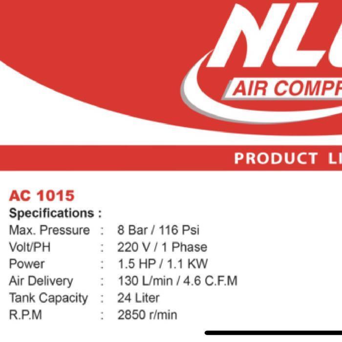 Kompressor 1.5 HP NLG / Air Compressor 1.5 HP NLG AC-1015