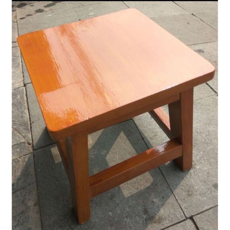 Kursi/Bangku Jongkok Kayu Jati Solid