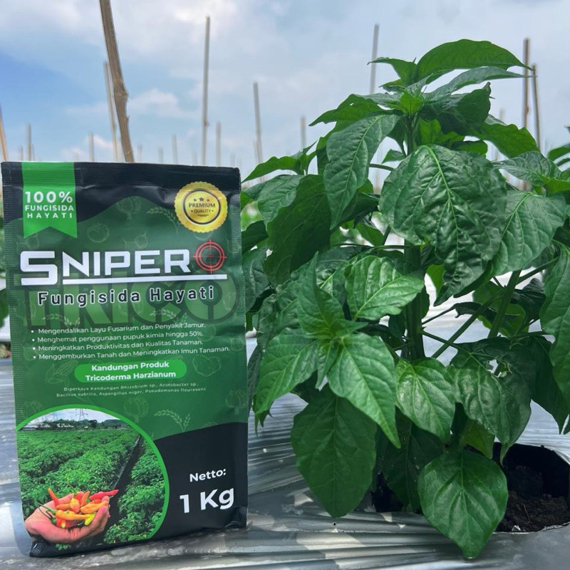 Trico Sniper 1Kg Fungisida Hayati, Bakterisida Hayati, Pupuk Hayati 3 In 1 Pengendali Layu Fusarium 