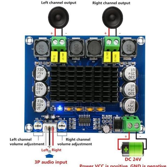 TPA3116 3116D2 XH-M543 2 x 120 W Class D Power Amplifier / KIT