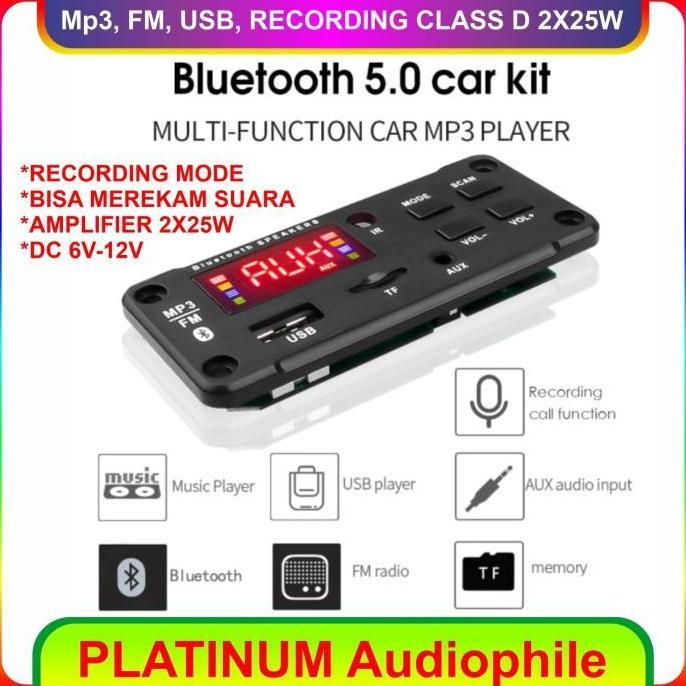 MP3 Bluetooth Deer Class D Amplifier 2X 25W MP3 Recorder Recording