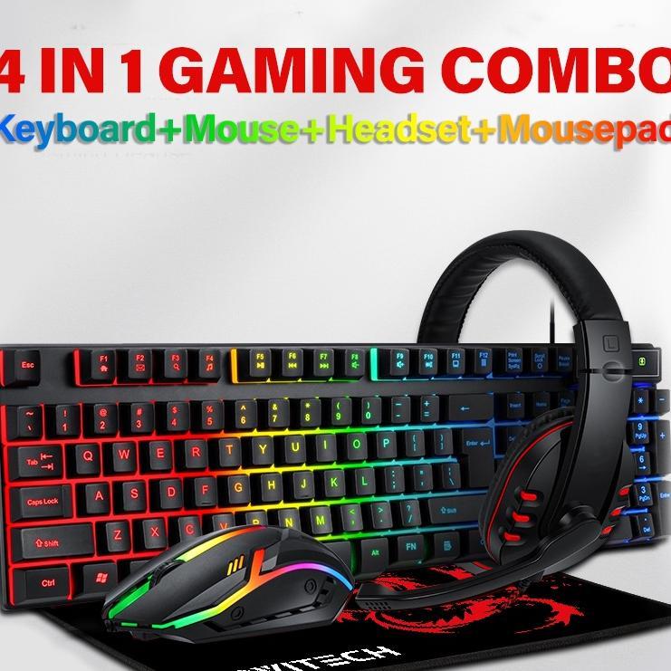 CodJovitech Combo Gaming Keyboard Mouse Mousepad Gaming Bundling Paket Gaming Keyboard Dan Mouse Rgb
