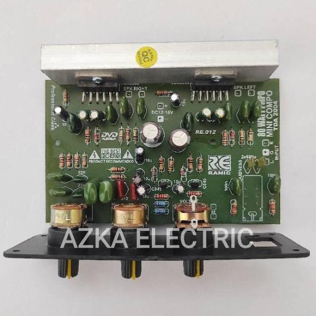 Kit Power Amplifier Speaker Aktif Stereo 12V DC TDA 2004 80W