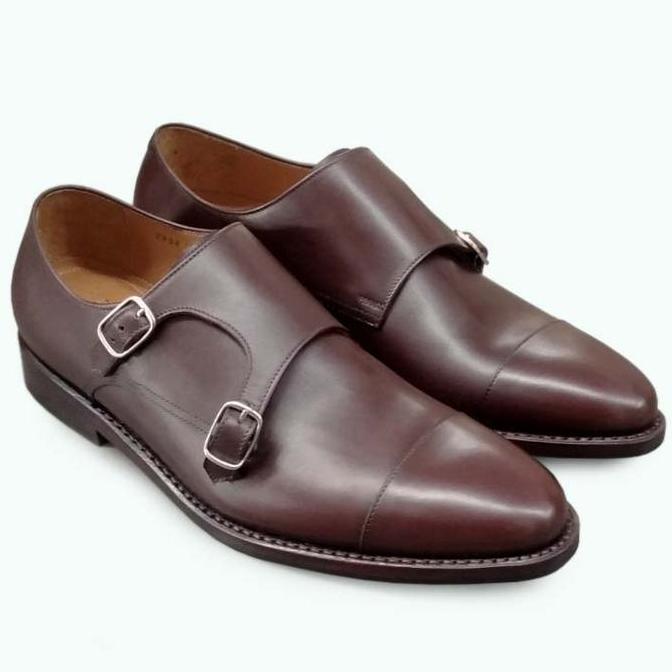 Fortuna Shoes Sepatu Kulit Pria Double Monk Straps - Half Vibram 7958