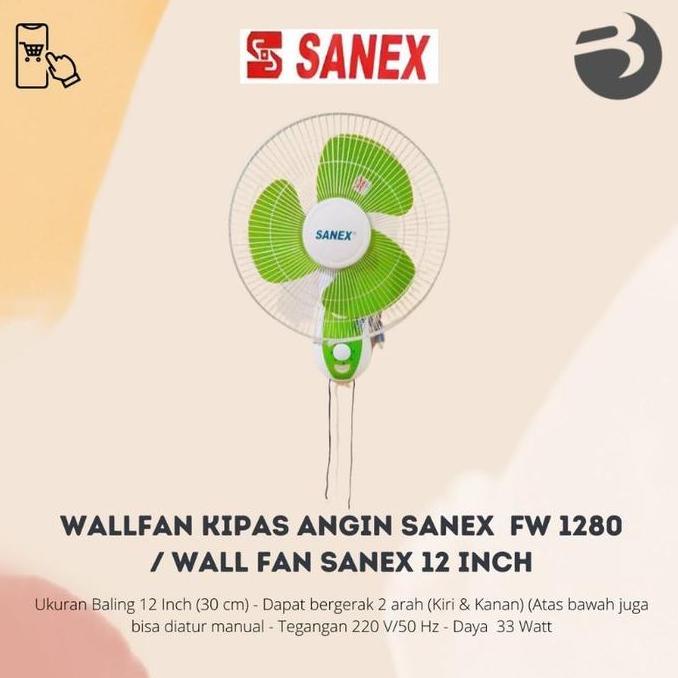 Wall Fan Sanex 12 inch/ Kipas Angin Dinding Sanex 12 inch