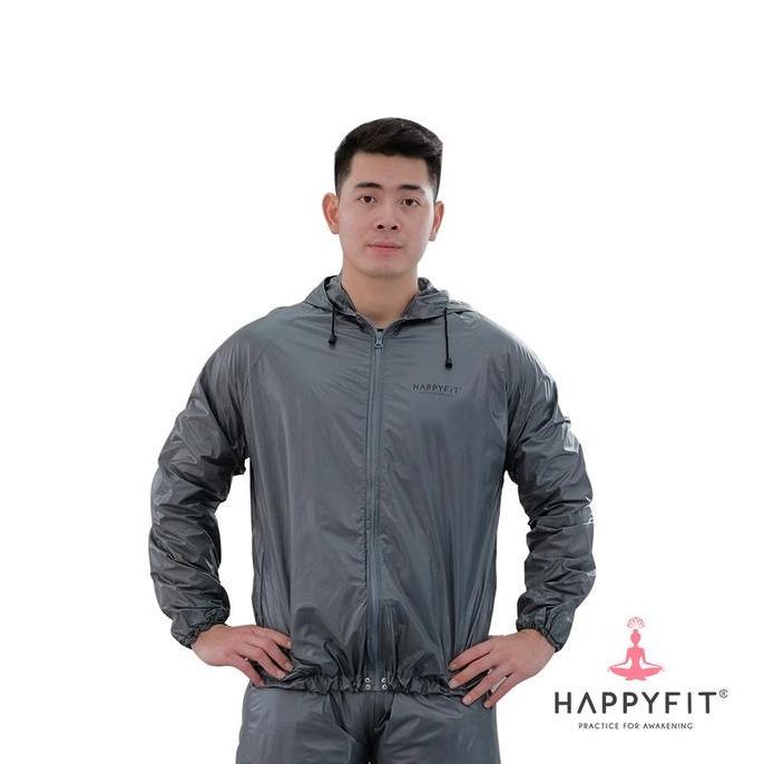 Tensione- Happyfit - Baju Saja - Sauna Suit Top With Zipper & Hood - Baju Sauna - Tracksuit (Availab