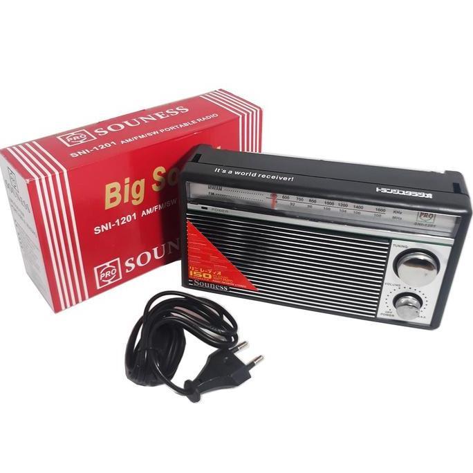 Radio Jadul SOUNESS 1201 Model Jadul AM FM Portable Radio