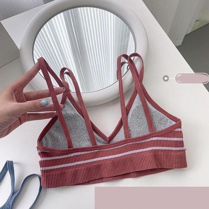 Tensione- Sport Bra Olahraga Bh Wanita Remaja Zumba Motif Garis Busa Nyaman 124