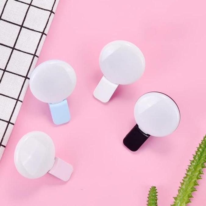 Portable Selfie Ring Light / Lampu Selfie LED Jepit HP/Tablet/Laptop