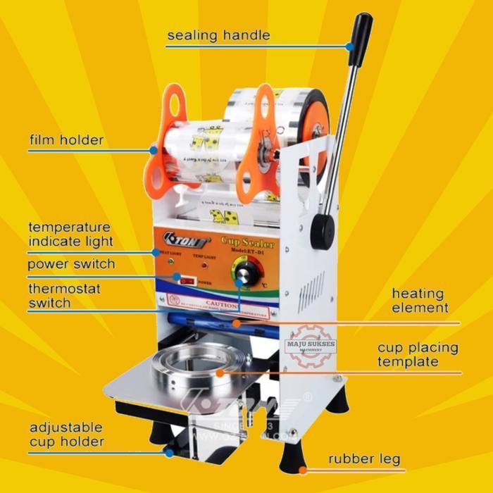 Cup Sealer Plastik Eton ET-D1/ Alat Press Manual Kemasan Teh Poci