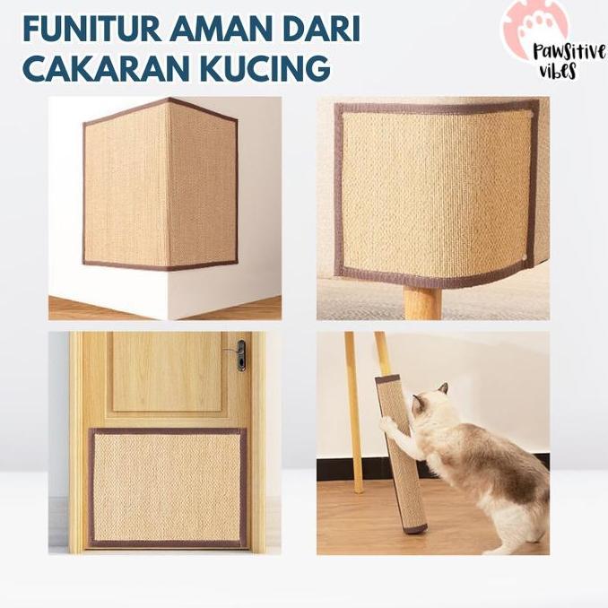 karpet garukan kucing anti slip - karpet tahan terhadap cakaran kucing bisa tempel ke dinding - karp