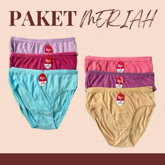 Tensione- Paket Bundling Celana Dalam Wanita Dan Sport Bra Winalin/Nazwa Paket Setelan 3&6Pcs Dalema