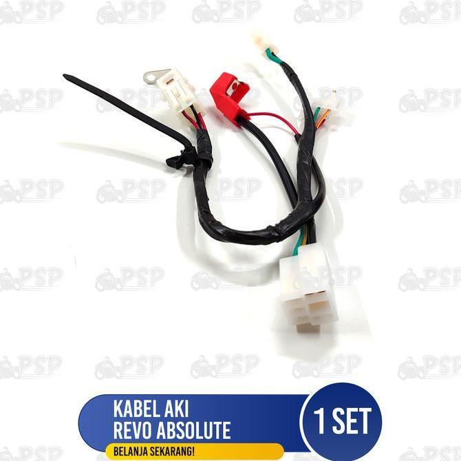 Promo Kabel Aki Assy Revo Absolute - Harness Wire Accu Komplit Honda Revo 100 Lama 2007 Revo Fit FI 