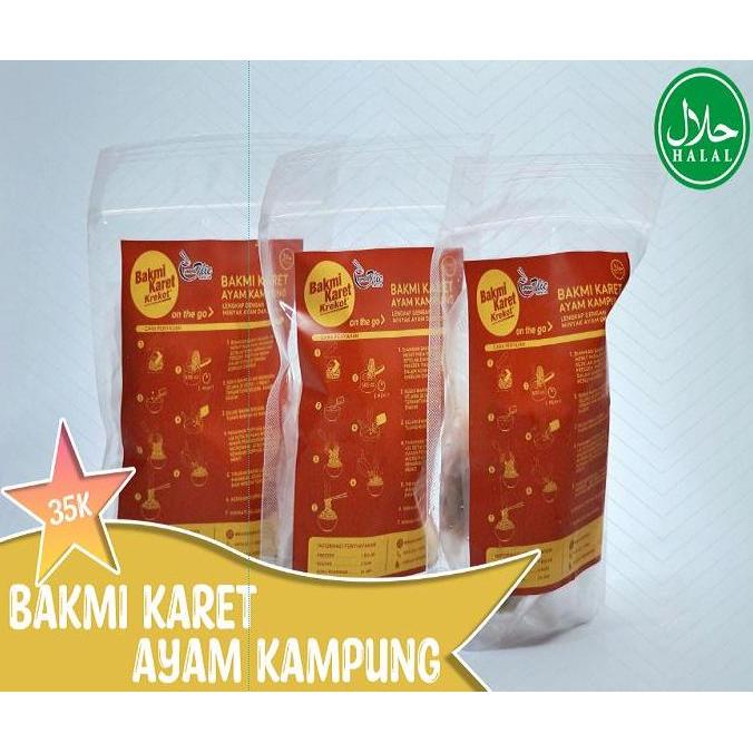 Paket 10 Bakmi Ayam Karet On The Go (Frozen) By Bakmi Karet Krekot