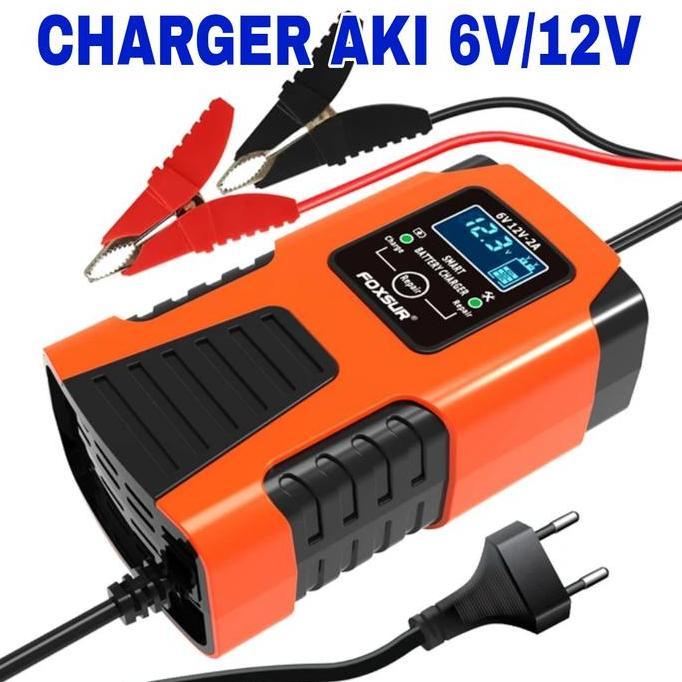 Cas Aki Charger Aki Motor Charger Aki 6V/12V 40Ah FOXSUR BEST QUALITY
