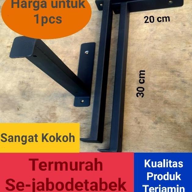 Rak Besi Siku Besi Ambalan Rak Penyangga Papan Rak Dinding Rak Gantun Rak Dapur Rak Tv Rak Sepatu. B