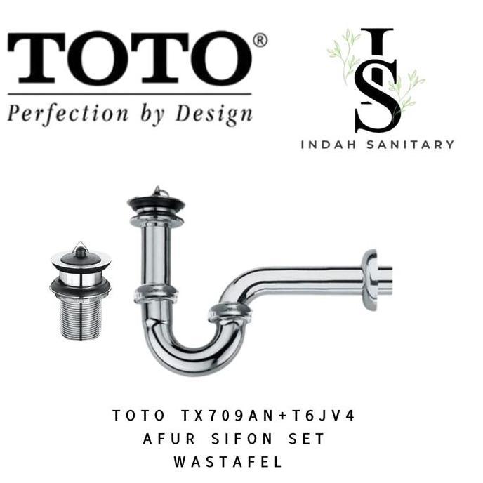 sifon wastafel Toto Tx709an Afur t6jv4 Satu Set Original