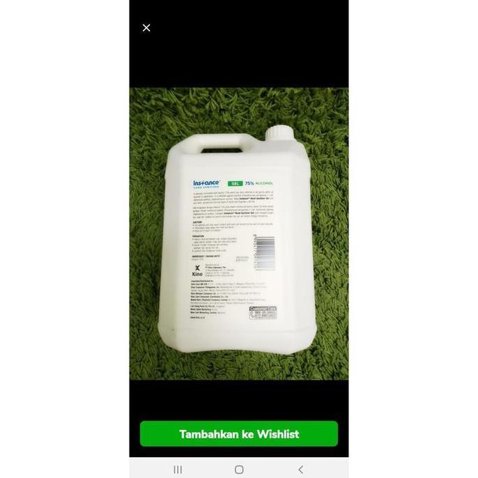 HAND SANITIZER INSTANCE  - PRODUKSI PT.KINO - ISI 4 LITER - Khusus Grab Express