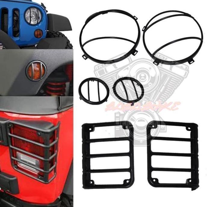Guard Light Jeep Wrangler Jk Rubicon Set / Grill Lampu Jeep Rubicon