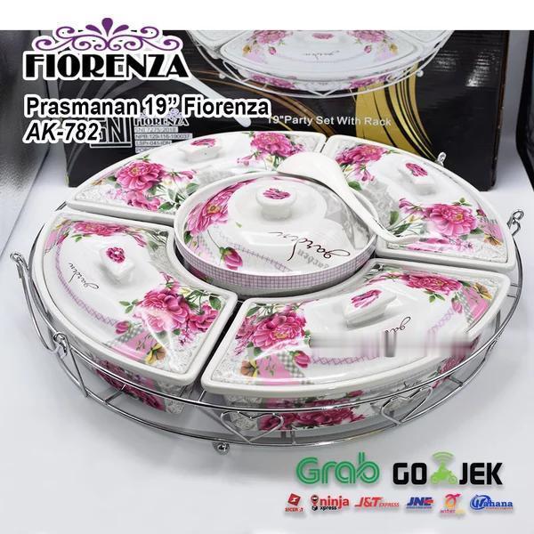Prasmanan Set Keramik 19 Inch Motif Fiorenza