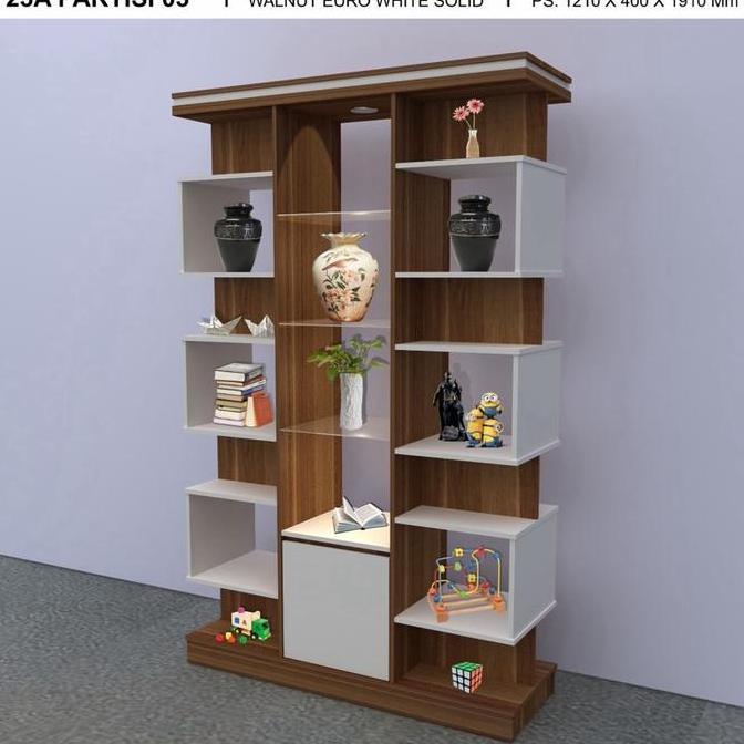 TERBARU LEMARI PAJANGAN / RAK HIAS / LEMARI SEKAT RUANGAN 2 PARTISI 23A PARTISI 03 FURNITURE
