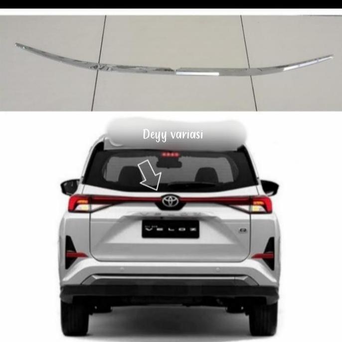 List Kaca Belakang Mobil Avanza Xenia Veloz 2022-2025 Chrome