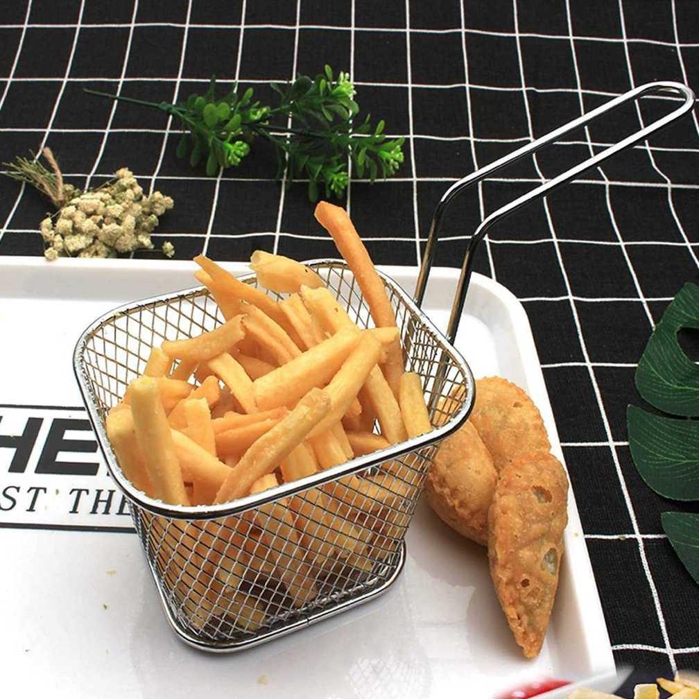 Yopia - Keranjang Saringan Masak Penggorengan Mini Kentang Goreng Nuget