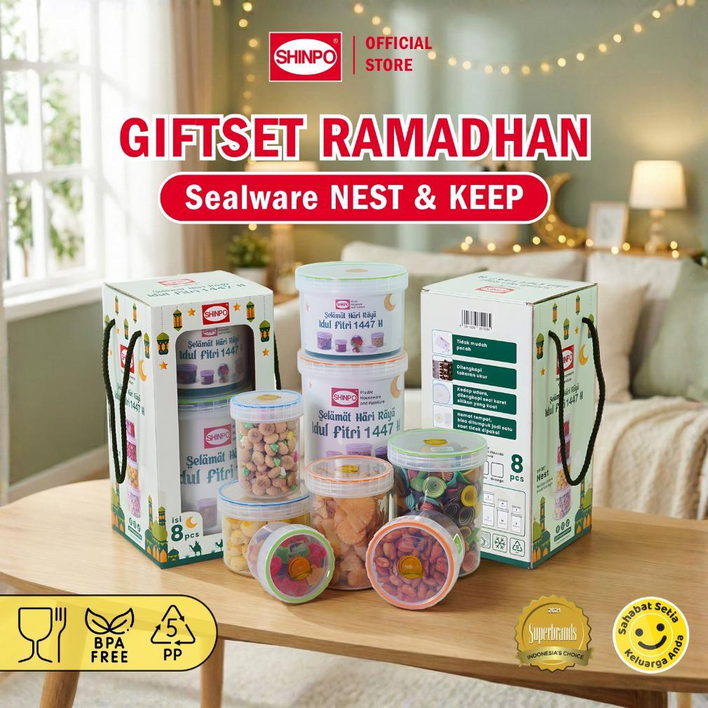 SHINPO Gift Set Ramadhan Isi 8 PCS Idul Fitri Sealware Nest & Keep SIP-SET