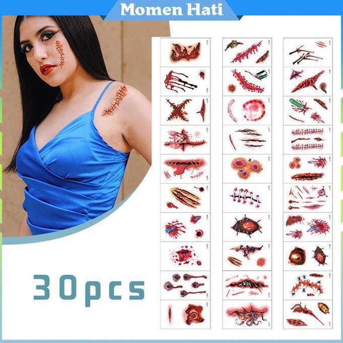 OARINAX Prank Terluka Jahitan Scar Wax Makeup Luka Darah Make Up Tato Luka Memar Tato Halloween