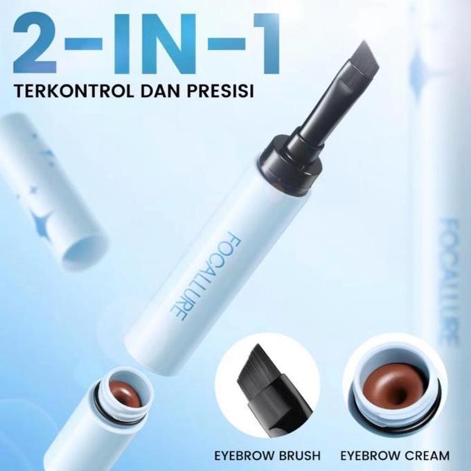 MURAH BERKUALITAS - FOCALLURE 2 in 1 Eyebrow Pomade Eyebrow Cream Eyeliner Gel Waterproof Long-lasti