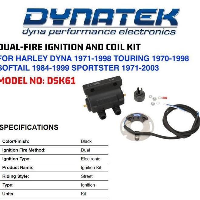 Dual Fire Ignition Coil Kit Harley Dsk61 Restock